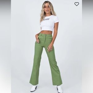NWT| Princess Polly Carson Pants Green / Size: US 6